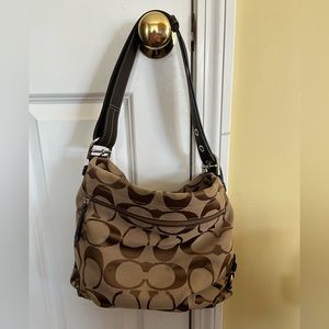 Coach purse. Tan and brown